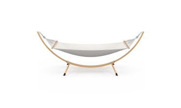 Hamac Amazonia support métal effet bois toile écrue