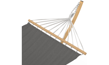 Hamac Amazonia support métal effet bois toile grise