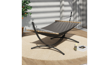 Hamac Amazonia support métal toile grise