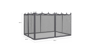 Moustiquaire pour pergola bioclimatique 4x3m