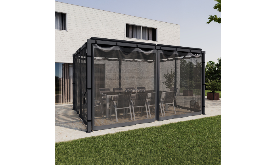 Moustiquaire pour pergola bioclimatique 4x3m