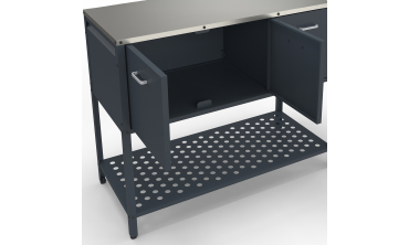 Meuble de cuisine extérieure Alméria 3 portes gris