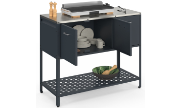 Meuble de cuisine extérieure Alméria 3 portes gris