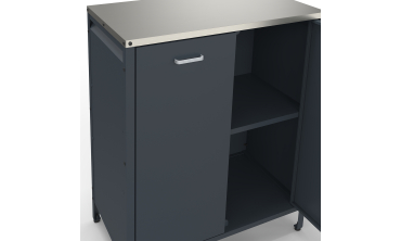 Meuble de cuisine extérieure Alméria 2 portes gris