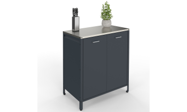 Meuble de cuisine extérieure Alméria 2 portes gris