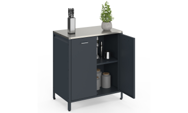 Meuble de cuisine extérieure Alméria 2 portes gris