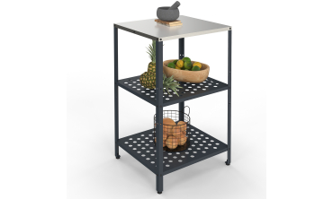 Meuble de cuisine extérieure Alméria 2 étagères gris