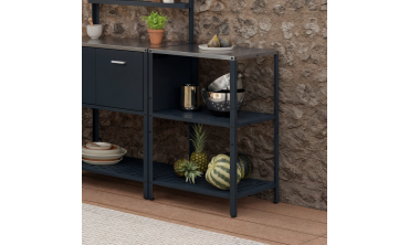 Meuble de cuisine extérieure Alméria 2 étagères gris