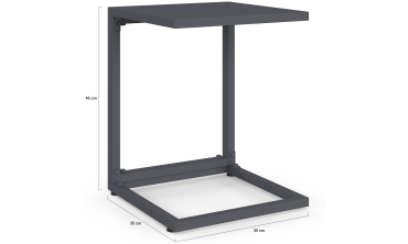 Tables d'appoint de jardin Selva grises - lot de 2