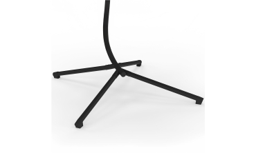 Fauteuil suspendu effet rotin et coussin écru