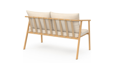 Salon de jardin Paros 4 places bois et beige