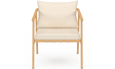 Salon de jardin Paros 4 places bois et beige