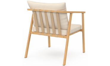 Salon de jardin Paros 4 places bois et beige