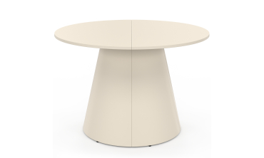 Table à manger ronde Aléna Ø120cm métal beige