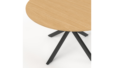 Table de jardin Milazzo ronde 120cm effet bois