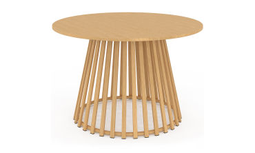 Ensemble repas Hortensia 6 places métal effet bois