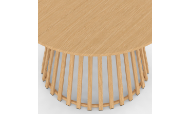 Ensemble repas Hortensia 6 places métal effet bois