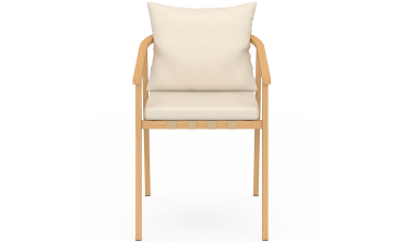 Ensemble repas Hortensia 6 places métal effet bois