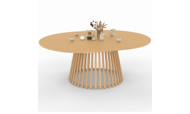 Table de jardin ronde extensible Hortensia Ø160-200cm