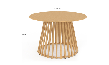 Table de jardin Hortensia ronde Ø120