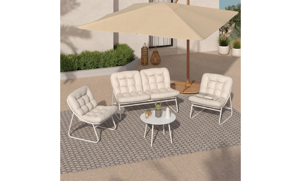 Salon de jardin Ariane 4 places beige