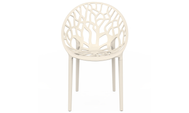 Chaises de jardin empilables Mira beiges - lot de 4