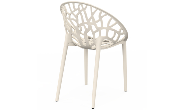 Chaises de jardin empilables Mira beiges - lot de 4