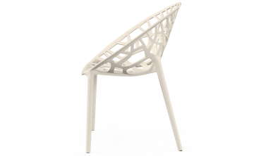 Chaises de jardin empilables Mira beiges - lot de 4