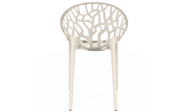 Chaises de jardin empilables Mira beiges - lot de 4