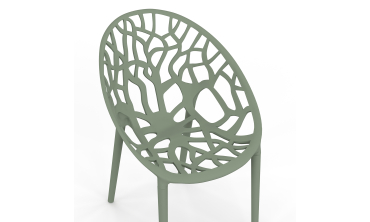 Chaises de jardin empilables Mira vertes - lot de 4