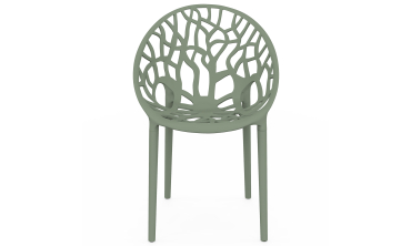 Chaises de jardin empilables Mira vertes - lot de 4