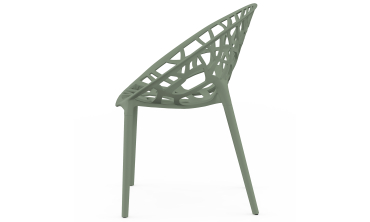 Chaises de jardin empilables Mira vertes - lot de 4