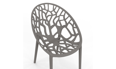 Chaises de jardin empilables Mira grises - lot de 4