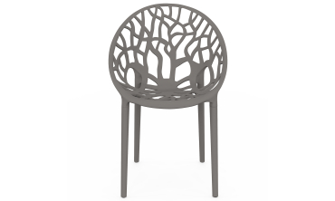 Chaises de jardin empilables Mira grises - lot de 4