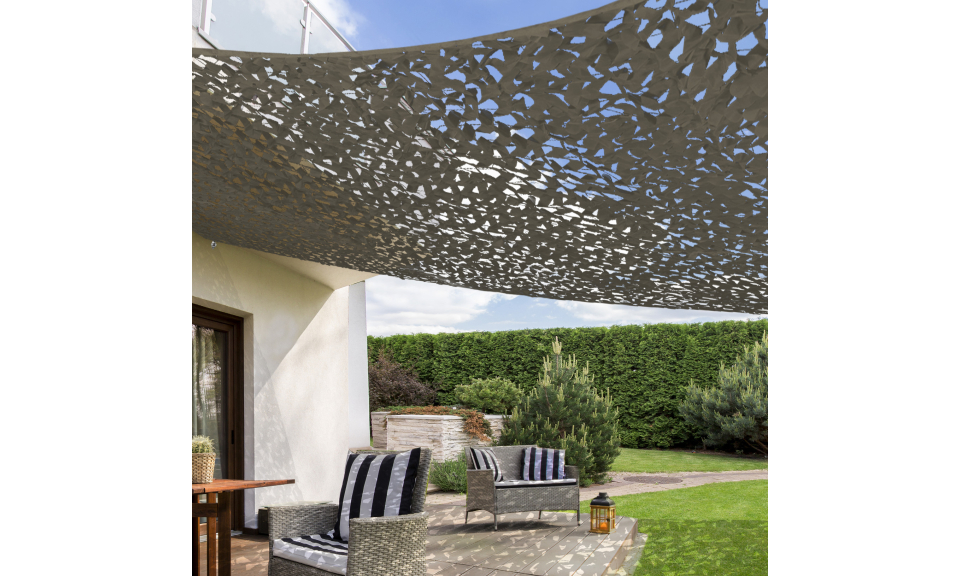 Ombrière rectangulaire taupe 3x4m