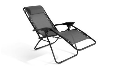 Fauteuils de jardin Relax gris anthracite - Lot de 2