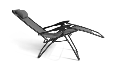 Fauteuils de jardin Relax gris anthracite - Lot de 2