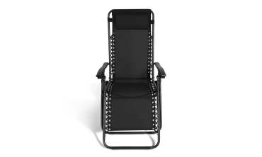 Fauteuils de jardin Relax inclinables noirs - lot de 2