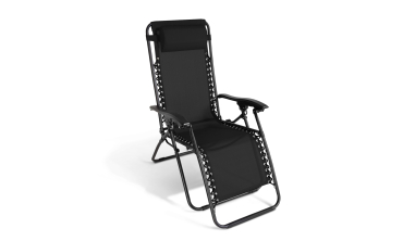 Fauteuils de jardin Relax inclinables noirs - lot de 2