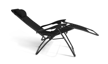Fauteuils de jardin Relax inclinables noirs - lot de 2