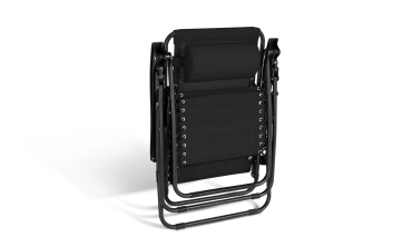 Fauteuils de jardin Relax inclinables noirs - lot de 2