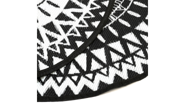 Tapis extérieur Maori Ø150cm noir