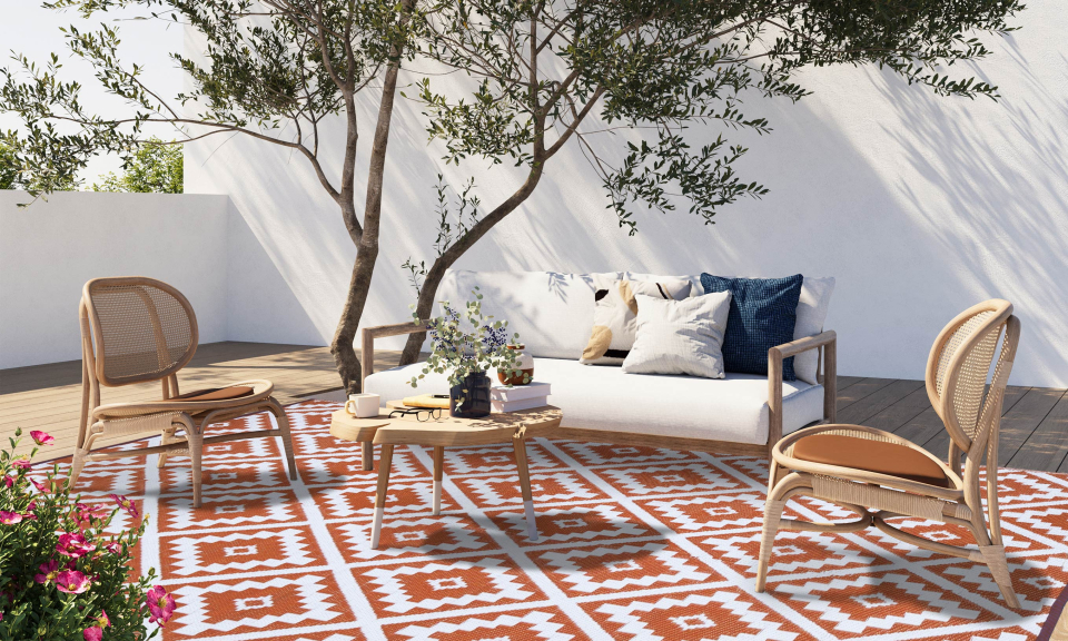 Tapis extérieur Vahiné 270x470cm terracotta