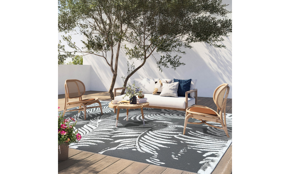 Tapis extérieur Hawaï 270x470cm gris