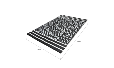 Tapis extérieur Inca 160x240cm noir