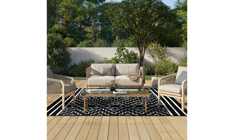 Tapis extérieur Inca 180x280cm noir