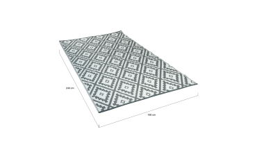 Tapis extérieur Vahiné 160x240cm gris