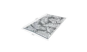 Tapis extérieur Hawai 270x370cm gris