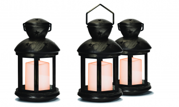 Lanternes à piles - lot de 3